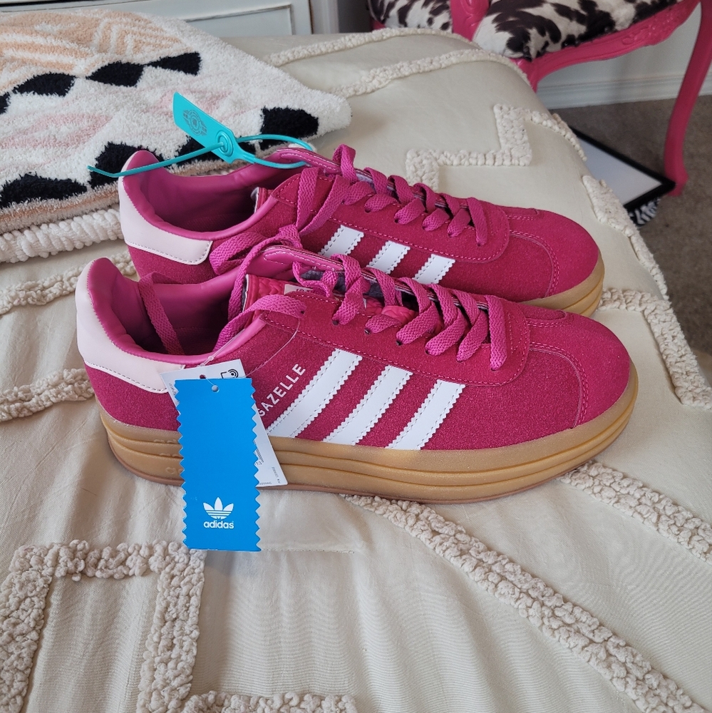 Pink adidas gazelle